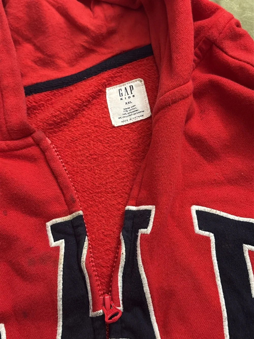 GAP Red Full-Zip Hoodie